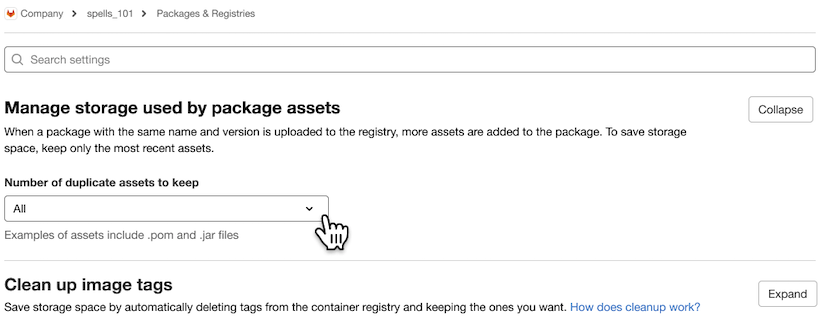 Programmatically delete duplicate package assets