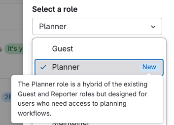 New Planner user role