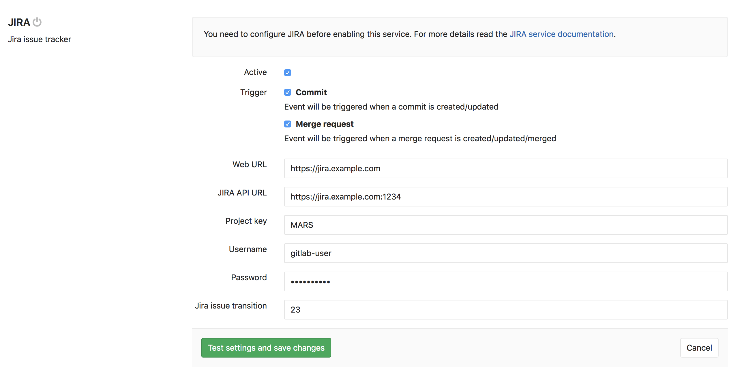 JIRA Settings Improvements