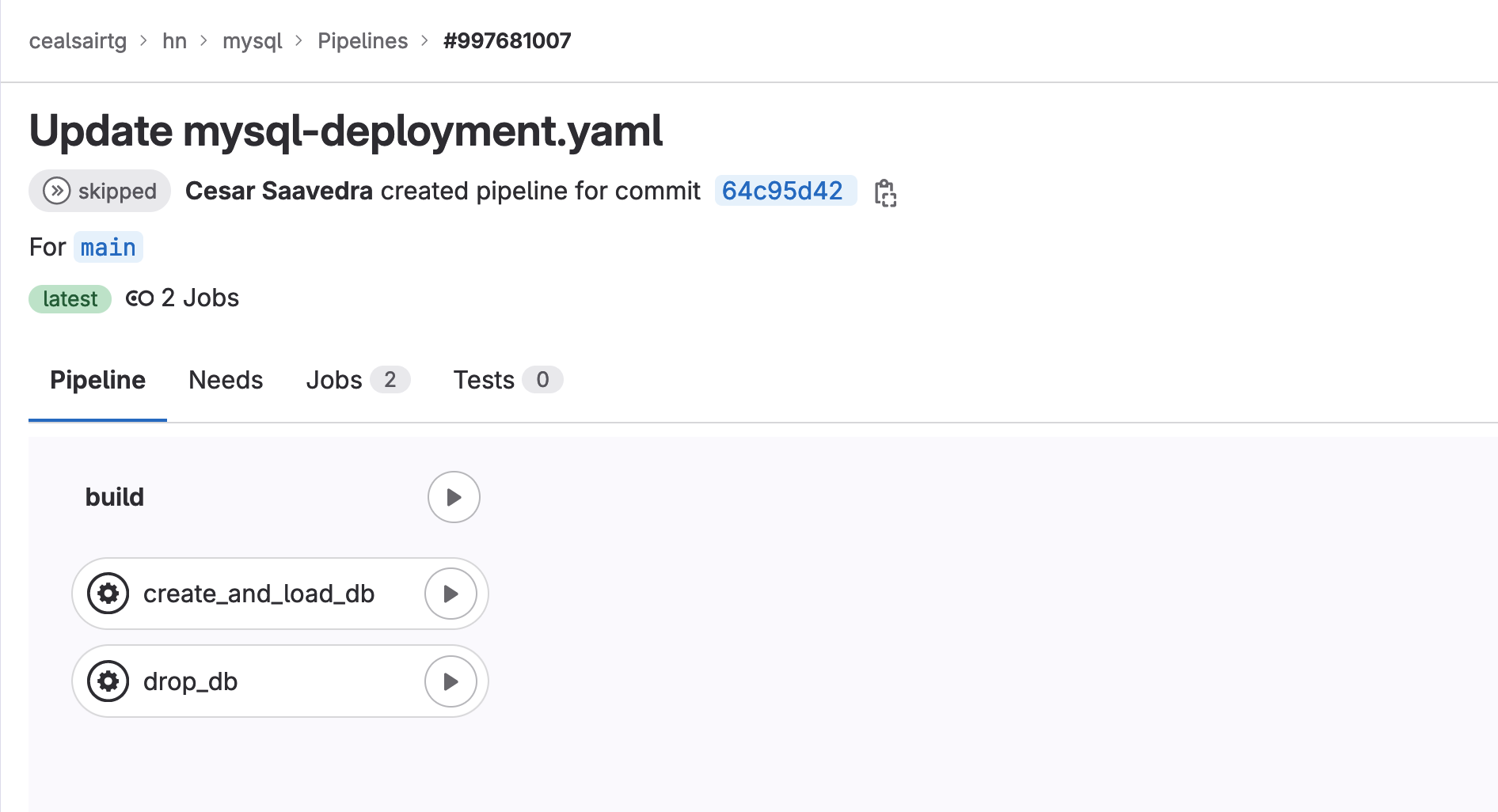 mysql-pipeline