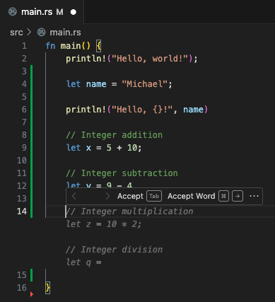 Literals and expressions, first suggestion